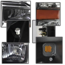 HID Combo 2008-2010 Ford F250 F350 SuperDuty Crystal Replacement Headlights - Chrome -High-Efficiency Car Light Store hid xenon 2008 2010 ford f250 f350 superduty crystal replacement headlights chrome 193