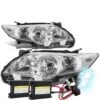 HID Combo 2011-13 Toyota Corolla Sedan Pair Of Headlight & Corner Light (Chrome Housing Clear Reflector)