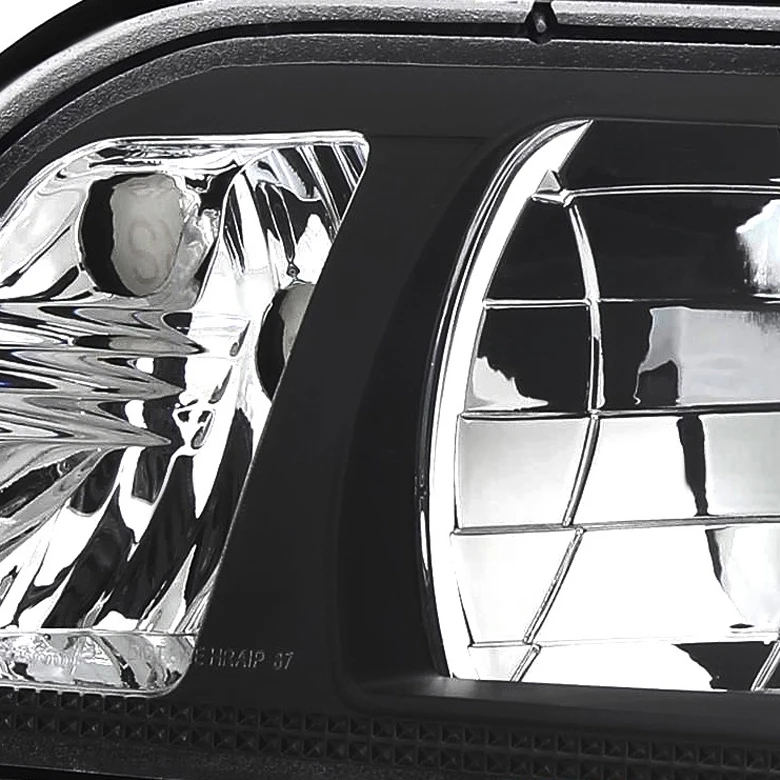 HID Combo 87-93 Ford Mustang 1-Piece Crystal Headlights - Black 5 HID Combo 87-93 Ford Mustang 1-Piece Crystal Headlights - Black - Image 5