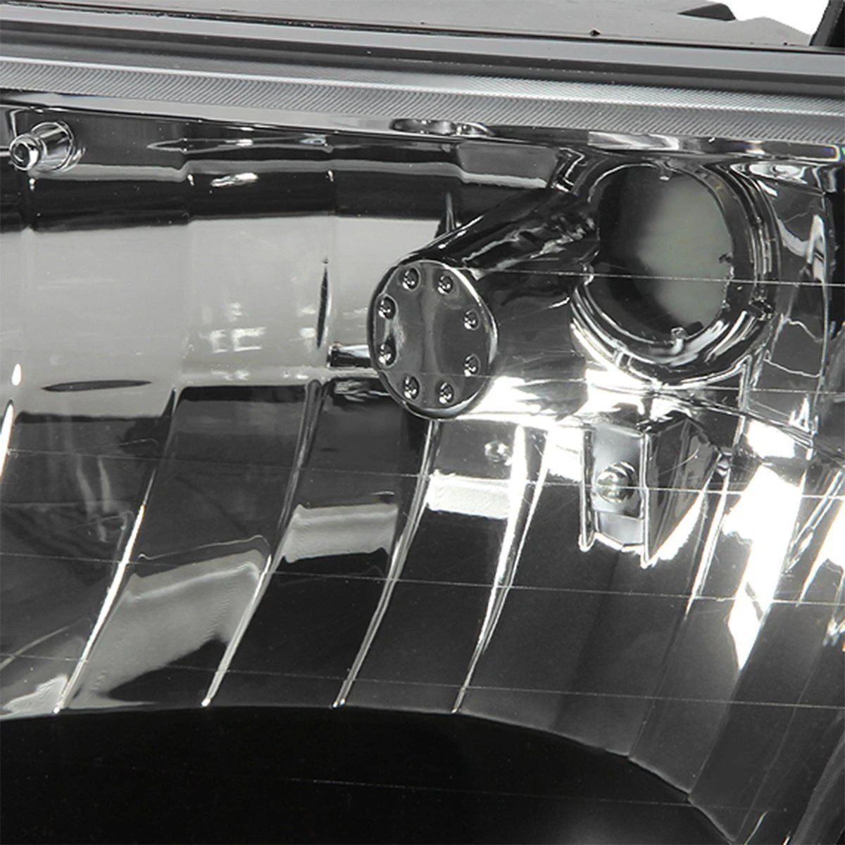 HID Combo 92-96 Ford Bronco / F150 / F250 / F350 Crystal Headlights Set - Smoked 2 HID Combo 92-96 Ford Bronco / F150 / F250 / F350 Crystal Headlights Set - Smoked - Image 2