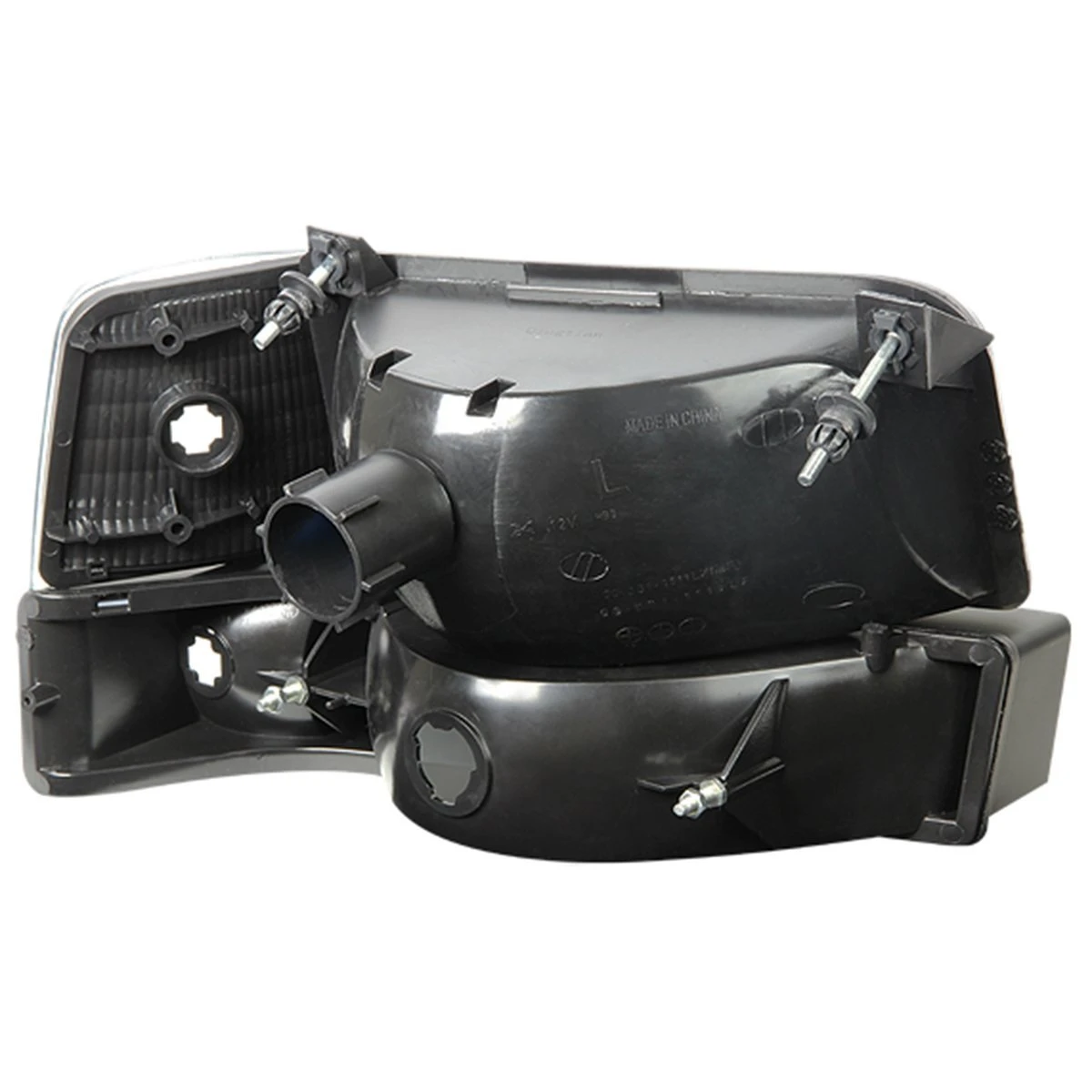 HID Combo 92-96 Ford Bronco / F150 / F250 / F350 Crystal Headlights Set - Smoked 3 HID Combo 92-96 Ford Bronco / F150 / F250 / F350 Crystal Headlights Set - Smoked - Image 3