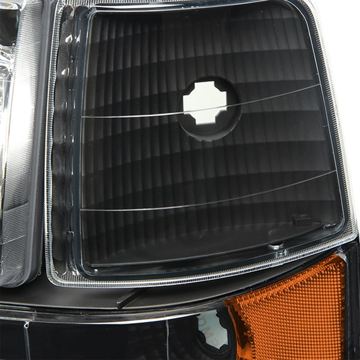 HID Combo 92-96 Ford Bronco / F150 / F250 / F350 Crystal Headlights Set - Smoked 4 HID Combo 92-96 Ford Bronco / F150 / F250 / F350 Crystal Headlights Set - Smoked - Image 4