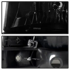 HID Combo 92-96 Ford F150 F250 F350 Bronco Crystal Replacement Headlights - Black Smoked -High-Efficiency Car Light Store hid xenon 92 96 ford f150 f250 f350 bronco crystal replacement headlights black smoked 157