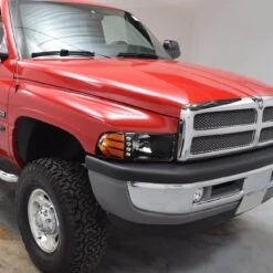 HID Combo 94-01 Dodge Ram Pickup 1-Piece LED Crystal Headlights - Black -High-Efficiency Car Light Store hid xenon 94 01 dodge ram pickup 1 piece led crystal headlights black 203