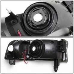 HID Combo 94-01 Dodge Ram Pickup 1-Piece LED Crystal Headlights - Smoked -High-Efficiency Car Light Store hid xenon 94 01 dodge ram pickup 1 piece led crystal headlights smoked 233