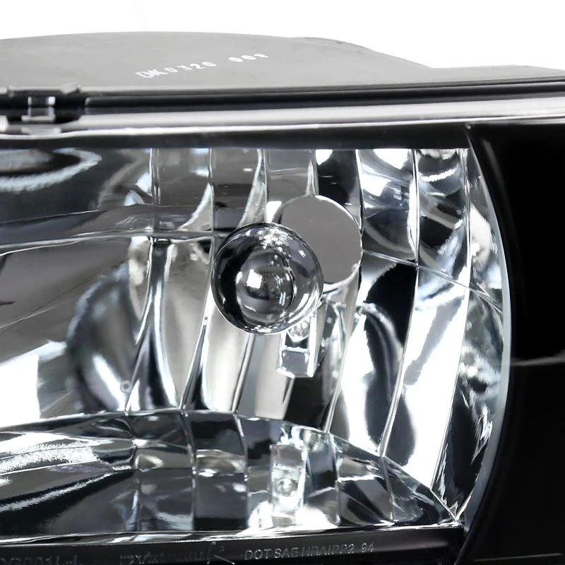 HID Combo 94-01 Dodge Ram Truck 1-Piece Crystal Headlights - Black 2 HID Combo 94-01 Dodge Ram Truck 1-Piece Crystal Headlights - Black - Image 2