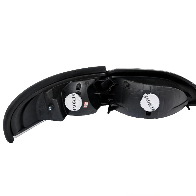 HID Combo 94-97 Ford Mustang 1-Piece Crystal Headlights - Black 5 HID Combo 94-97 Ford Mustang 1-Piece Crystal Headlights - Black - Image 5