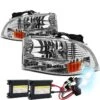 HID Combo 97-03 Dakota / Durango Crystal Headlights - Chrome