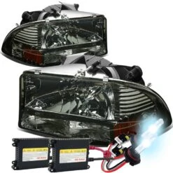 HID Combo 97-03 Dodge Dakota / 98-03 Durango 4pcs Replacement Headlights Set - Smoked