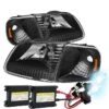 HID Combo 97-03 Ford F150 / Expedition Crystal Headlights + Corner - Black