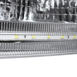 HID Combo 97-03 Ford F150 / Expedition LED Strip Crystal Headlights With Corner Lens - Chrome -High-Efficiency Car Light Store hid xenon 97 03 ford f150 expedition led strip crystal headlights with corner lens chrome 184