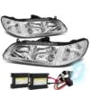 HID Combo 98-02 Honda Accord Euro Style Crystal Headlights - Chrome