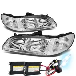 HID Combo 98-02 Honda Accord Euro Style Crystal Headlights - Chrome