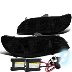 HID Combo 98-02 Honda Accord Euro Style Crystal Headlights - Smoked