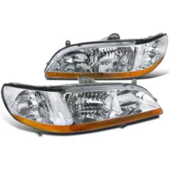 1998-2002 Honda Accord Replacement Crystal Headlights - Chrome