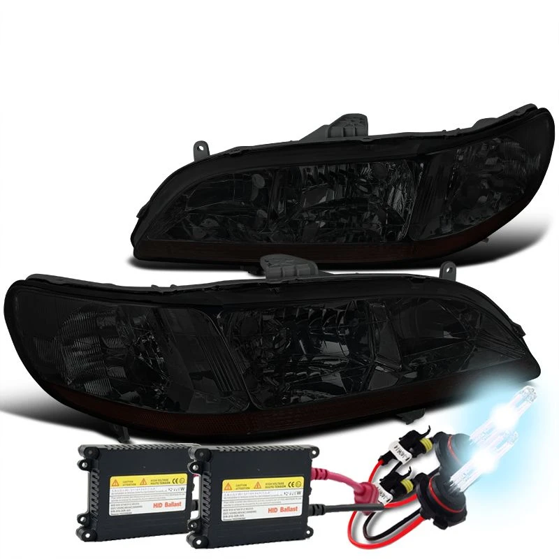 HID Combo 98-02 Honda Accord JDM Crystal Headlights- Smoked 1 HID Combo 98-02 Honda Accord JDM Crystal Headlights- Smoked