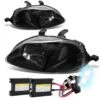 HID Combo 99-00 Honda Civic Replacement Crystal Headlights - Black