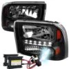 HID Combo 99-04 Ford F250 F350 Superduty LED Crystal Headlights - Black