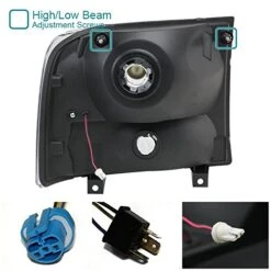 HID Combo 99-04 Ford F250 F350 Superduty LED Crystal Headlights - Black -High-Efficiency Car Light Store hid xenon 99 04 ford f250 f350 superduty led crystal headlights black 221