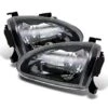 Honda Del Sol 93-97 Crystal Headlights - Black