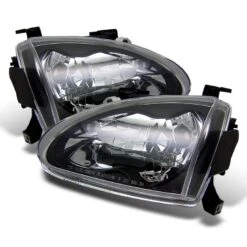 Honda Del Sol 93-97 Crystal Headlights - Black