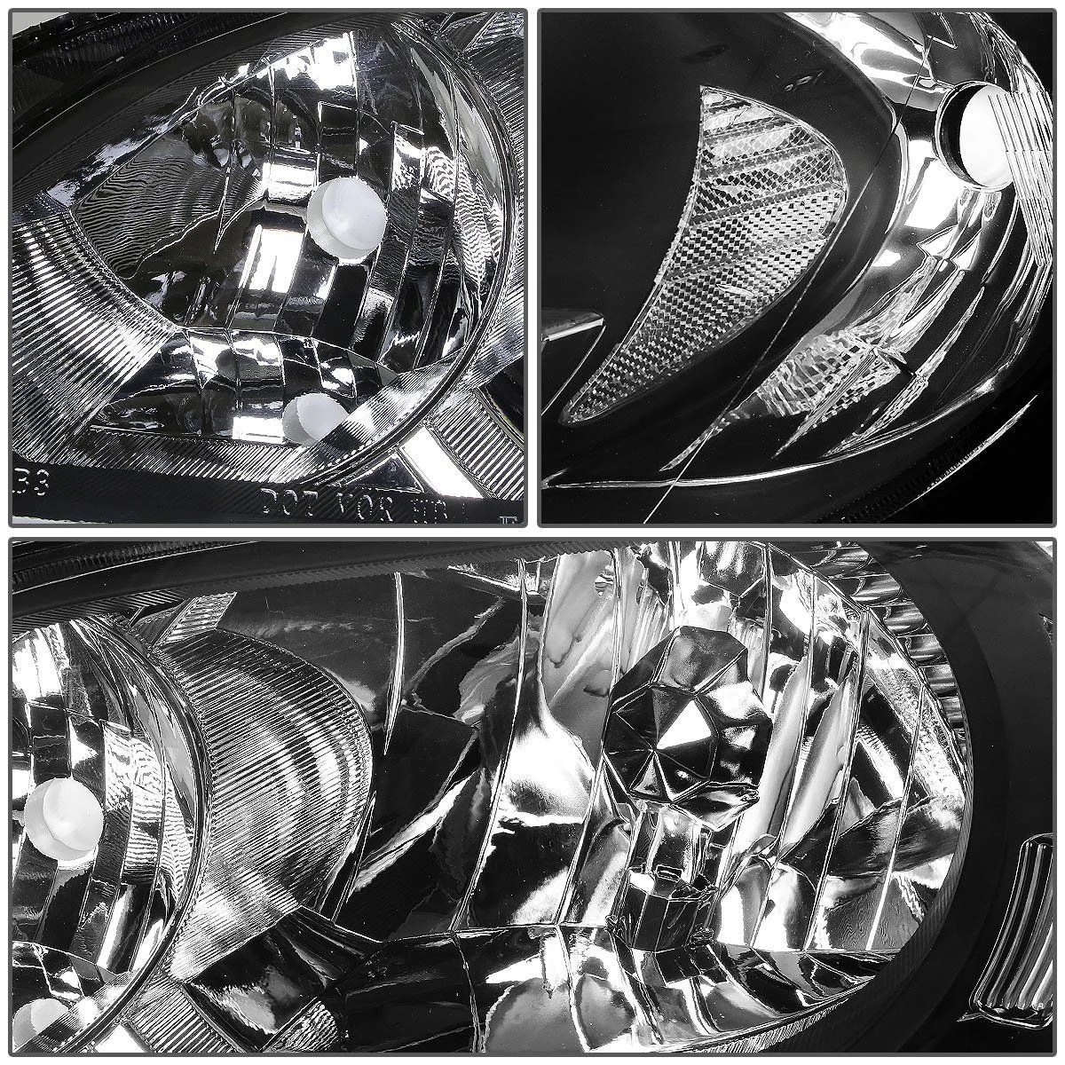 04-05 Honda Civic 2DR Coupe JDM Style Crystal Headlights - Black 2 04-05 Honda Civic 2DR Coupe JDM Style Crystal Headlights - Black - Image 2