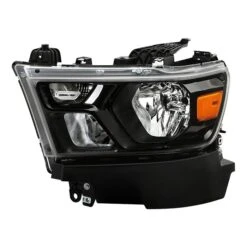 2019-2022 Dodge RAM [Halogen] Replacement Headlights|Black Bezel|Driver Side
