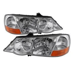 Acura TL 2002-2003 HID Model Only OEM Style Headlights - Chrome