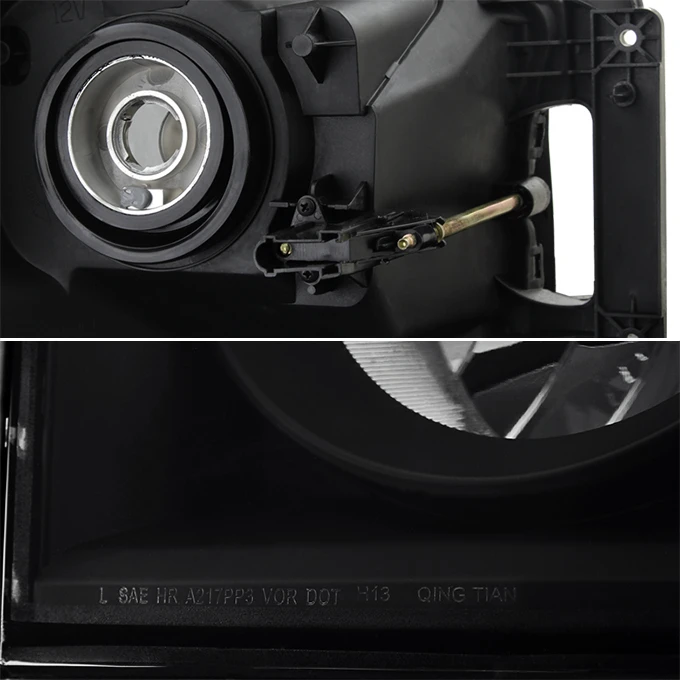 Dodge Ram 1500 06-08 / Ram 2500/3500 07-09 Amber Crystal Headlights - Black Smoked 5 Dodge Ram 1500 06-08 / Ram 2500/3500 07-09 Amber Crystal Headlights - Black Smoked - Image 5