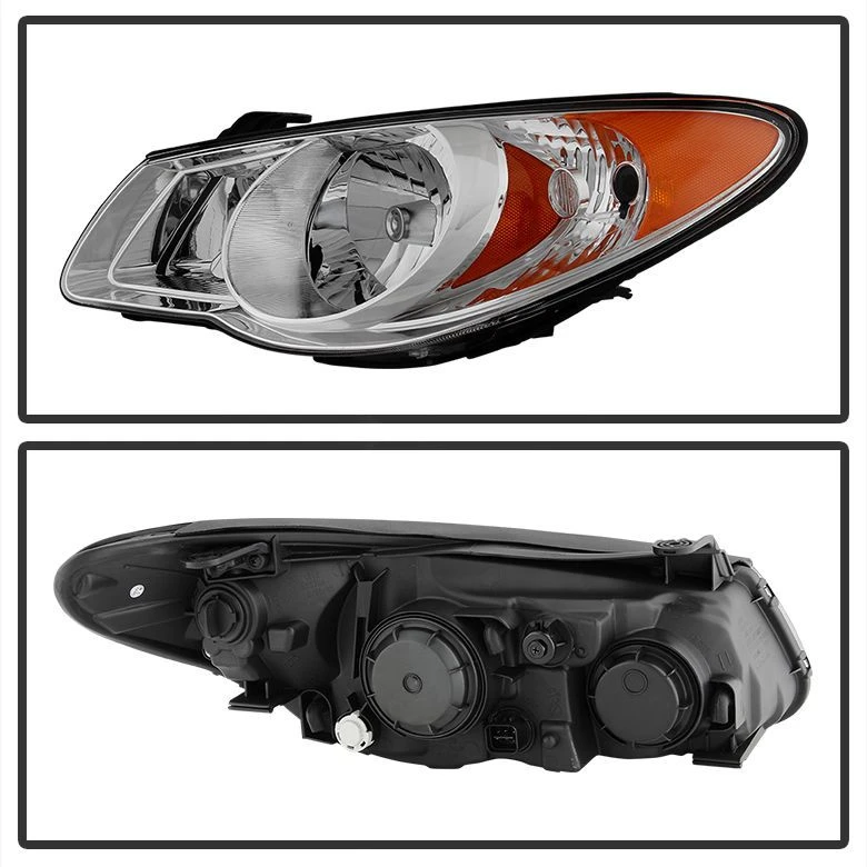 Hyundai Elantra 2007-2010 OEM Style Headlights - Chrome 2 Hyundai Elantra 2007-2010 OEM Style Headlights - Chrome - Image 2