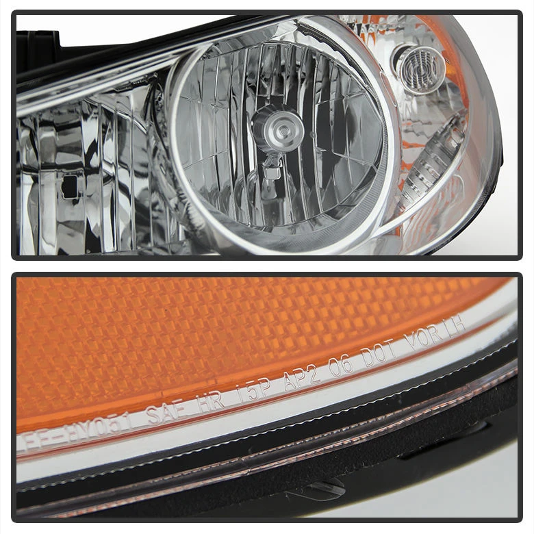 Hyundai Elantra 2007-2010 OEM Style Headlights - Chrome 3 Hyundai Elantra 2007-2010 OEM Style Headlights - Chrome - Image 3