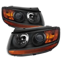 07-12 Hyundai Santa Fe OEM Style Headlights - Black