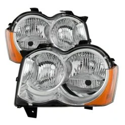 [Halogen] 2008-2010 Jeep Grand Cherokee Factory Headlights Headlamps Left+Right