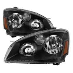 Nissan Altima 05-06 Halogen Model Only ( Does Not Fit HID Model ) OEM Style Black Bezel Headlights