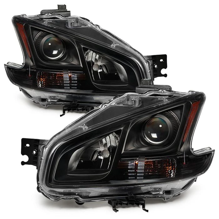 2009-2014 Nissan Maxima Projector Headlights - Black 1 2009-2014 Nissan Maxima Projector Headlights - Black