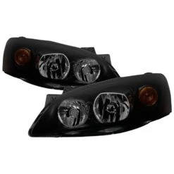 2005-2010 Pontiac G6 Replacement Crystal Headlights OE Style - Black Smoked