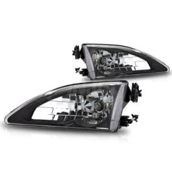 Winjet 94-98 Ford Mustang Cobra Headlights - Black
